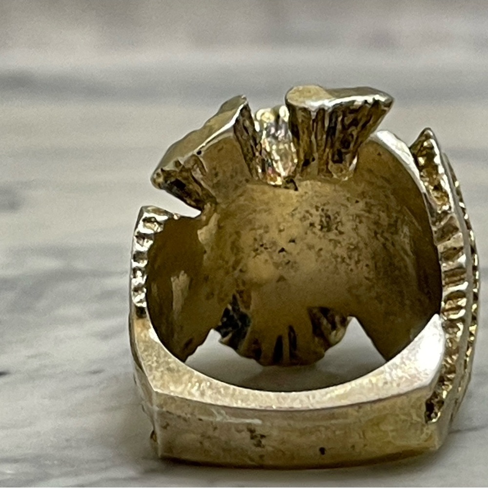 Heavy Sterling Silver Sculptural Statement Ring Size 6.5 Brutalist Modern gold P - Picture 6 of 13